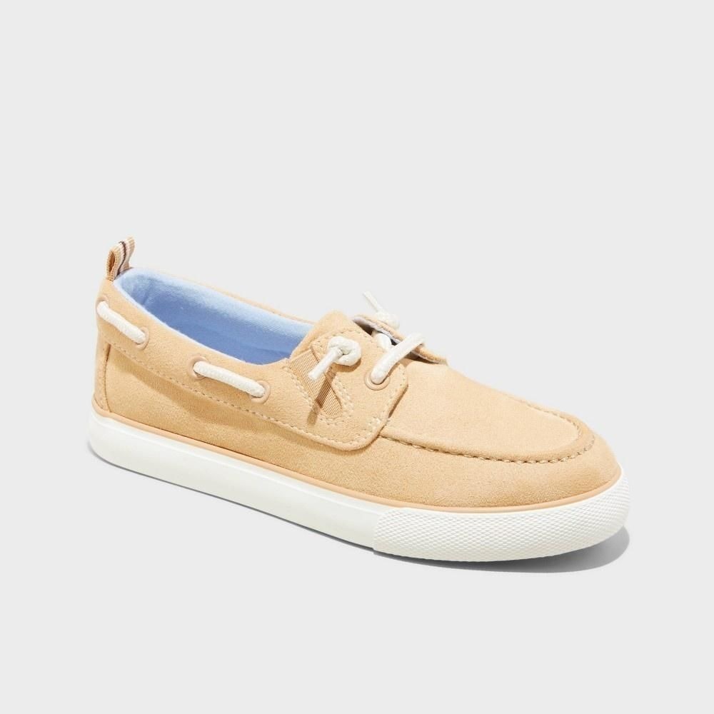 Kids' Reece Boat Shoes - Cat & Jack™ Tan 13 Boys Dress Shoe